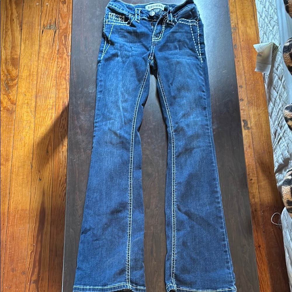 Express Blue Flare Wide Leg Jeans